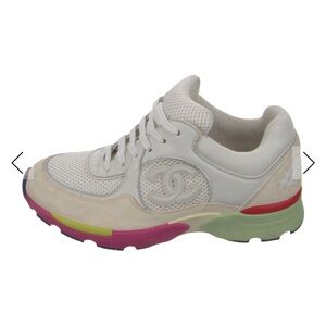 Chanel Mesh Low Top Interlocking CC Logo Chunky Sneakers